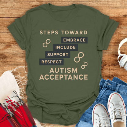 Steps Towards Autism Acceptance T-Shirt