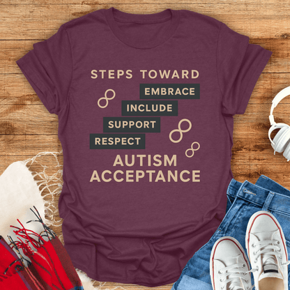Steps Towards Autism Acceptance T-Shirt